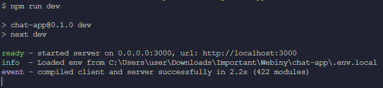Env file loaded successfully