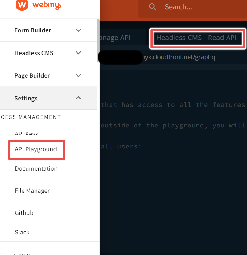 The API playground