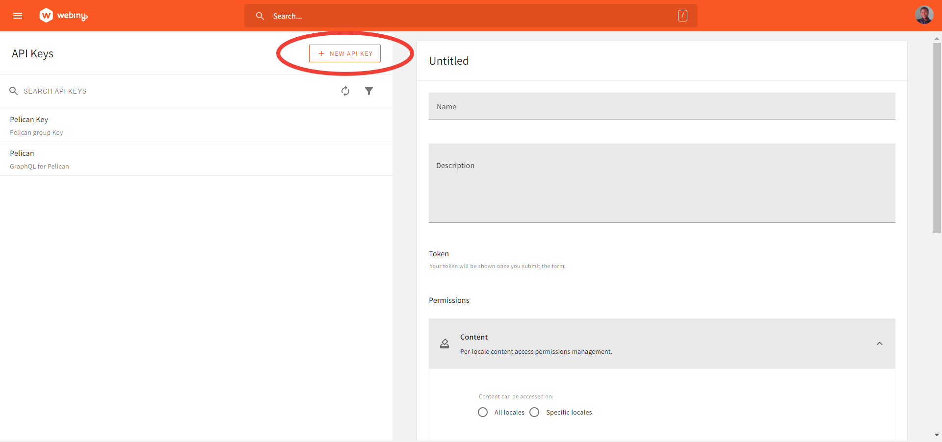Create a New API Key