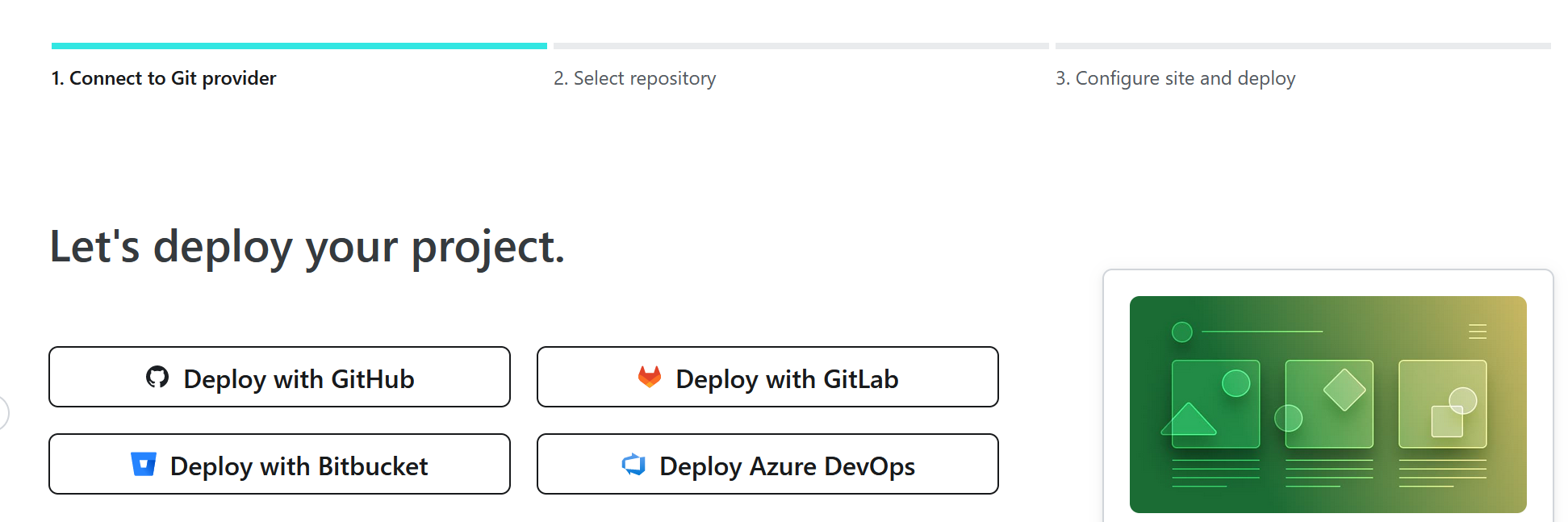 Select git repository