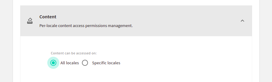 API Key all locales radio button