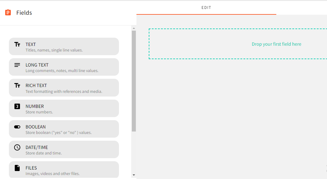 Adding the content fields