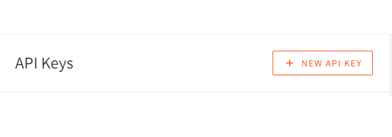 Creating a new API key