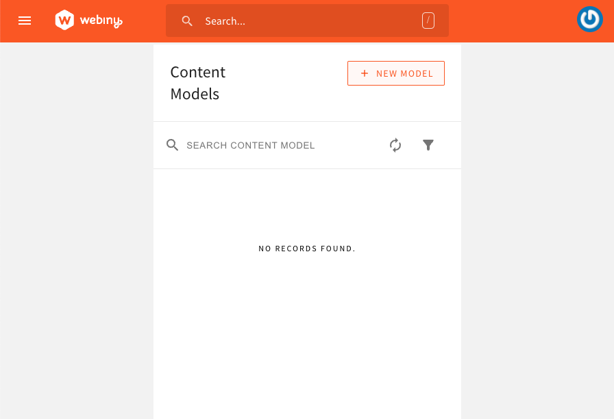 Click on the "New Model" button