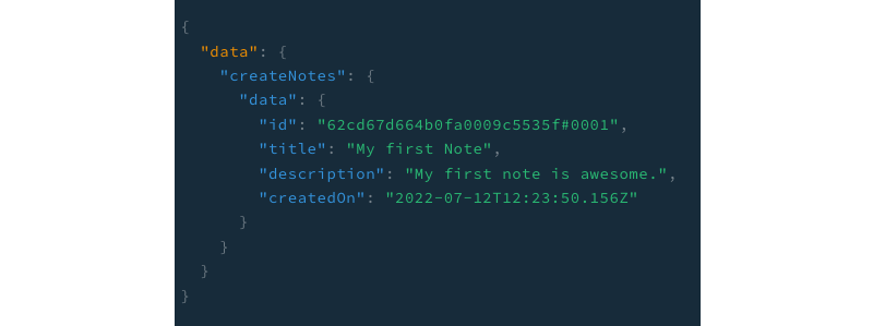Result of the GraphQL mutation