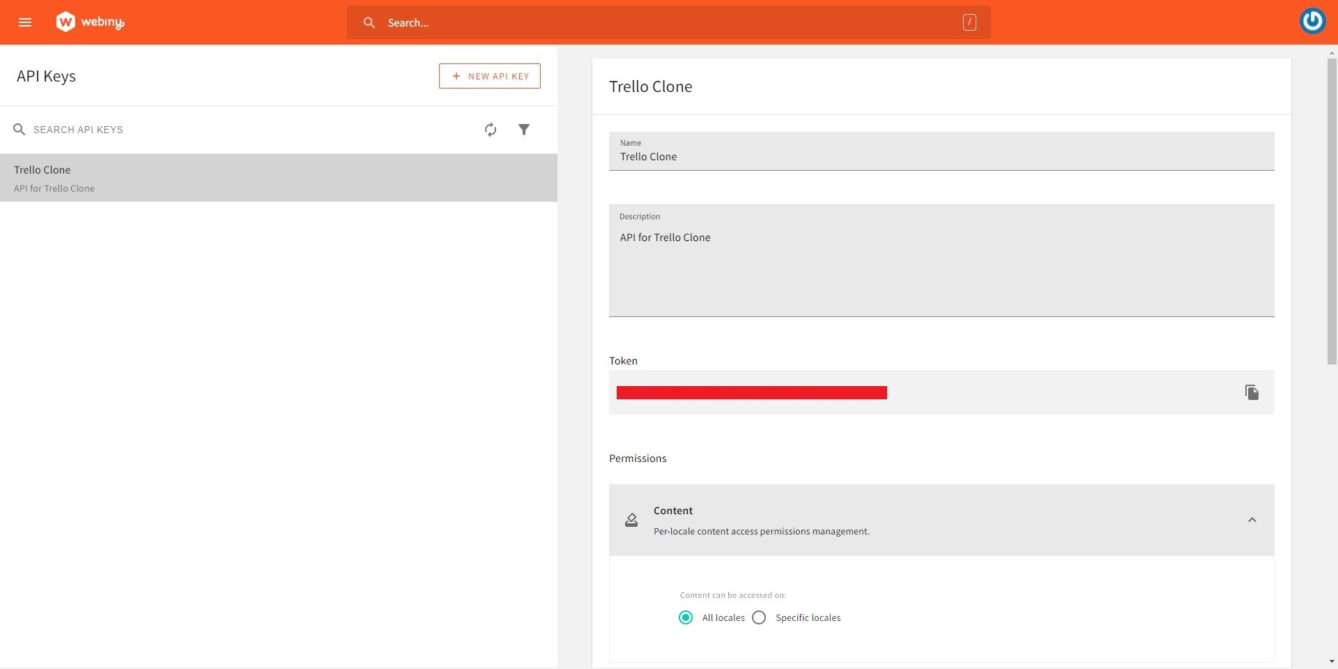 Create New API Key
