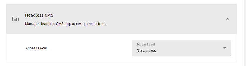 Setting the access level for content