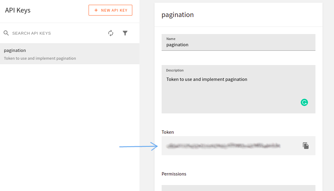 New token created field