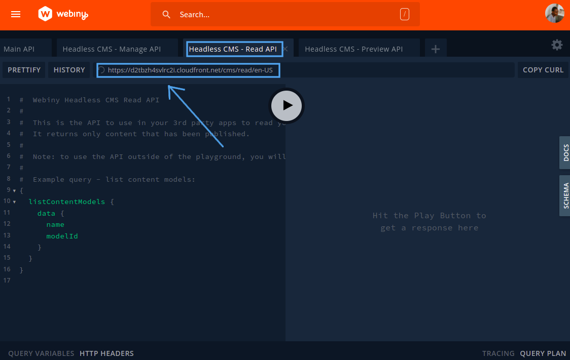 The GraphQL Read API interface