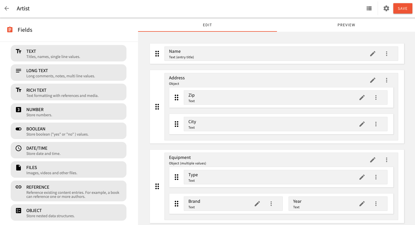 Headless CMS - Object Field