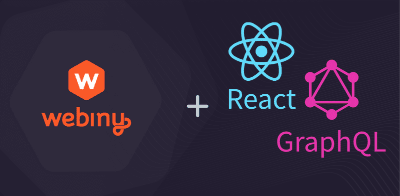 Webiny, React and GraphQL logos