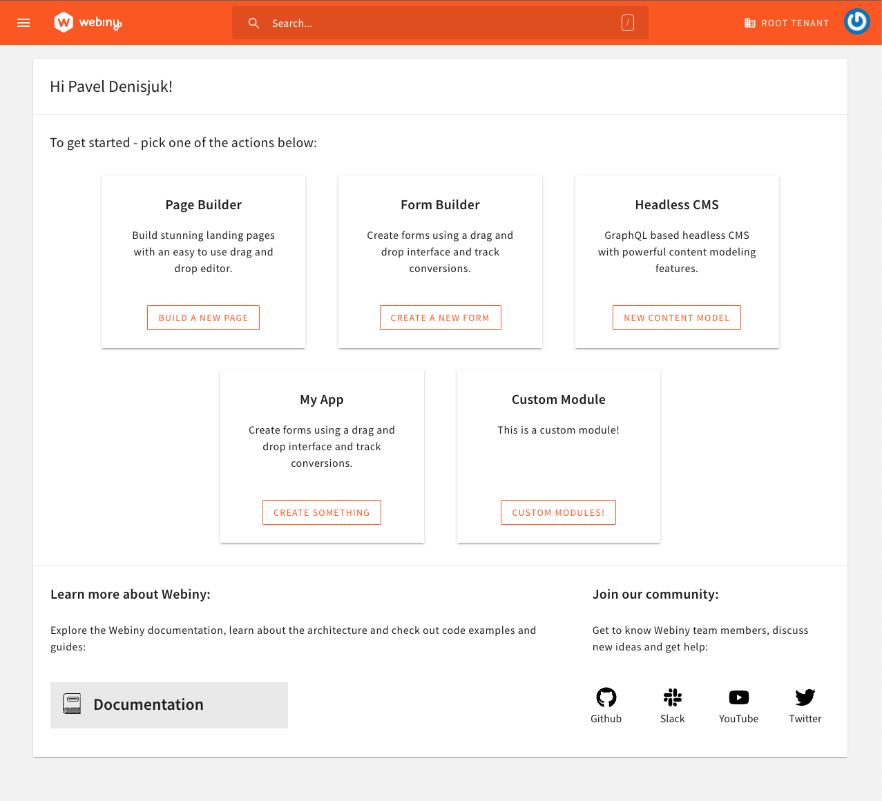 Dashboard widgets